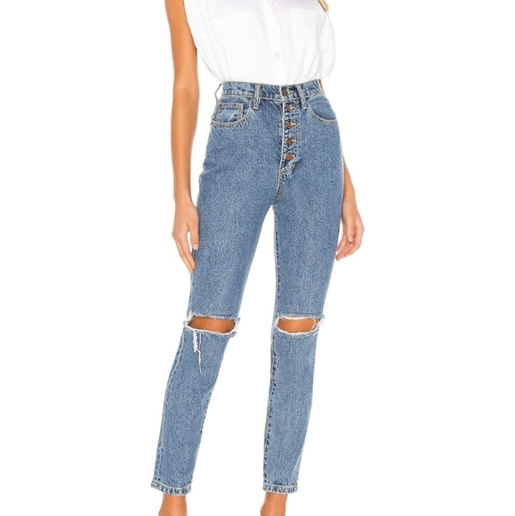 WEWOREWHAT the Danielle high rise vintage straight jeans size 25 - Picture 2 of 6